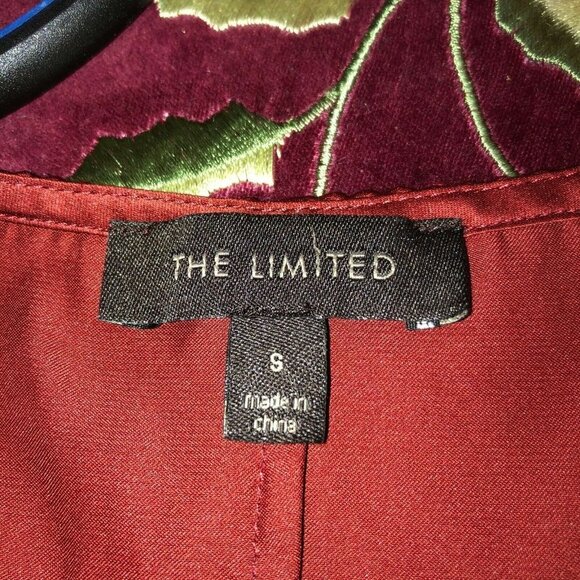 The Limited Womens Small Rust Red Satin Flutter Sleeveless Pleated Top Blouse S - Picture 6 of 7